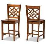 Load image into Gallery viewer, Baxton Studio Nicolette Modern And Contemporary Transitional Walnut Brown Finished Wood 2-Piece Counter Stool Set
