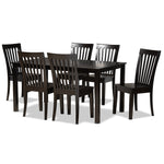 Load image into Gallery viewer, Baxton Studio Erion Modern And Contemporary Dark Brown Finished Wood 7-Piece Dining Set
