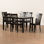 Load image into Gallery viewer, Baxton Studio Erion Modern And Contemporary Dark Brown Finished Wood 7-Piece Dining Set
