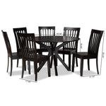 Load image into Gallery viewer, Baxton Studio Zora Modern And Contemporary Dark Brown Finished Wood 7-Piece Dining Set
