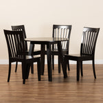 Load image into Gallery viewer, Baxton Studio Zala Modern And Contemporary Dark Brown Finished Wood 5-Piece Dining Set
