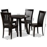 Load image into Gallery viewer, Baxton Studio Zala Modern And Contemporary Dark Brown Finished Wood 5-Piece Dining Set
