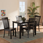 Load image into Gallery viewer, Baxton Studio Erion Modern And Contemporary Dark Brown Finished Wood 5-Piece Dining Set
