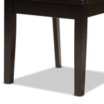 Load image into Gallery viewer, BAXTON STUDIO ELA MODERN AND CONTEMPORARY DARK BROWN FINISHED WOOD 5-PIECE DINING SET
