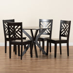 Load image into Gallery viewer, Baxton Studio Ela Modern And Contemporary Dark Brown Finished Wood 5-Piece Dining Set
