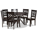 Load image into Gallery viewer, Baxton Studio Ela Modern And Contemporary Dark Brown Finished Wood 7-Piece Dining Set
