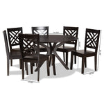 Load image into Gallery viewer, Baxton Studio Ela Modern And Contemporary Dark Brown Finished Wood 7-Piece Dining Set
