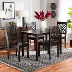 Load image into Gallery viewer, Baxton Studio Ani Modern And Contemporary Dark Brown Finished Wood 5-Piece Dining Set
