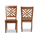 Load image into Gallery viewer, Baxton Studio Caron Modern And Contemporary Transitional Walnut Brown Finished Wood 2-Piece Dining Chair Set
