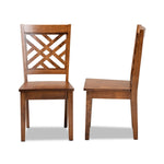 Load image into Gallery viewer, Baxton Studio Caron Modern And Contemporary Transitional Walnut Brown Finished Wood 2-Piece Dining Chair Set
