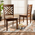 Load image into Gallery viewer, Baxton Studio Caron Modern And Contemporary Transitional Walnut Brown Finished Wood 2-Piece Dining Chair Set
