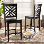 Load image into Gallery viewer, Baxton Studio Caron Modern And Contemporary Transitional Dark Brown Finished Wood 2-Piece Counter Stool Set
