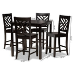 Load image into Gallery viewer, Baxton Studio Caron Modern And Contemporary Dark Brown Finished Wood 5-Piece Pub Set
