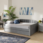 Load image into Gallery viewer, Baxton Studio Lennon Modern and Contemporary Velvet Fabric Upholstered Daybed with Trundle
