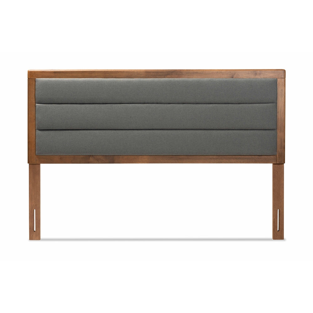 Baxton Studio Dexter Modern and Contemporary Fabric Upholstered and Finished Wood Headboard