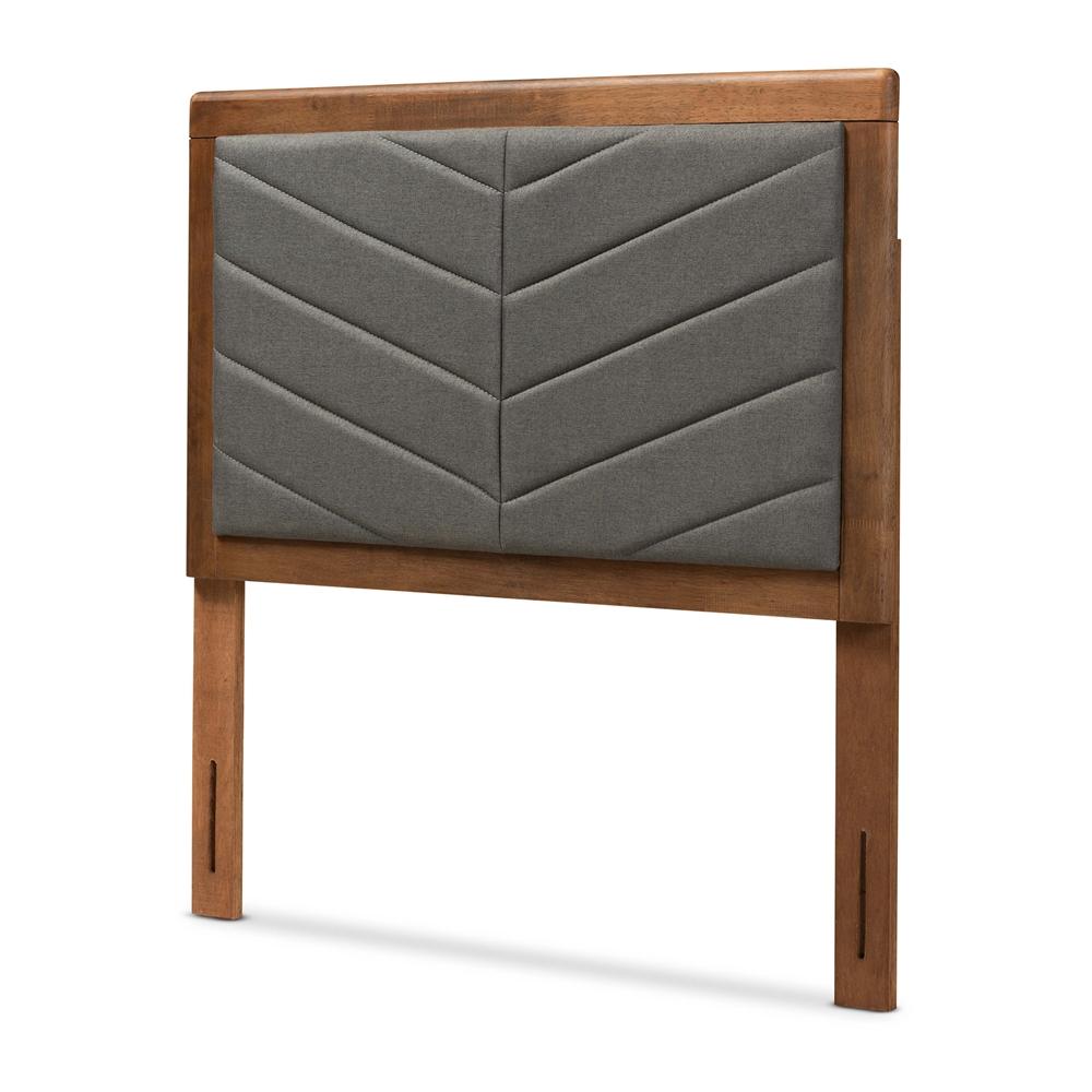 Baxton Studio Iden Modern and Contemporary Fabric Upholstered and Finished Wood Headboard