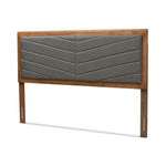 Load image into Gallery viewer, Baxton Studio Iden Modern and Contemporary Fabric Upholstered and Finished Wood Headboard
