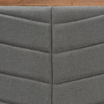 Load image into Gallery viewer, Baxton Studio Iden Modern And Contemporary Dark Grey Fabric Upholstered And Walnut Brown Finished Wood Full Size Headboard
