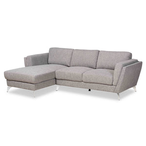 Baxton Studio Mirian Modern and Contemporary Fabric Upholstered Sectional Sofa with Left Facing Chaise