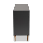 Load image into Gallery viewer, Baxton Studio Kelson Modern And Contemporary Dark Grey And Gold Finished Wood 6-Drawer Dresser
