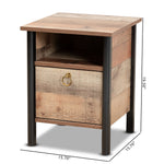 Load image into Gallery viewer, Baxton Studio Vaughan Modern And Contemporary Two-Tone Rustic Oak Brown And Black Finished Wood Nightstand
