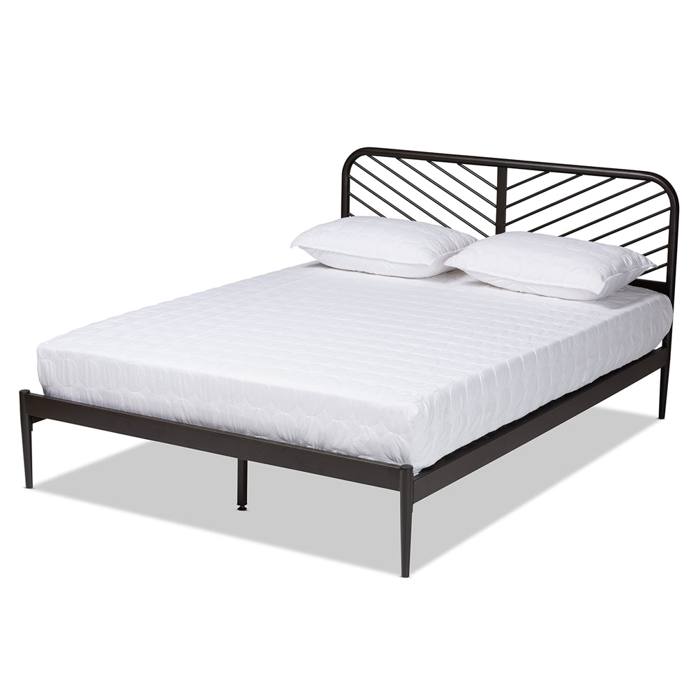 Baxton Studio Dora Modern and Contemporary Industrial Finished Metal Platform Bed