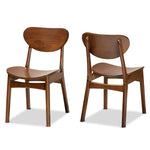 Load image into Gallery viewer, Baxton Studio Katya Mid-Century Modern Walnut Brown Finished Wood 2-Piece Dining Chair Set
