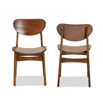 Load image into Gallery viewer, Baxton Studio Katya Mid-Century Modern Walnut Brown Finished Wood 2-Piece Dining Chair Set
