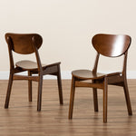 Load image into Gallery viewer, Baxton Studio Katya Mid-Century Modern Walnut Brown Finished Wood 2-Piece Dining Chair Set
