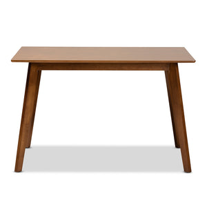 Baxton Studio Maila Mid-Century Modern Transitional Walnut Brown Finished Wood Dining Table