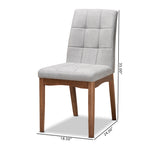 Load image into Gallery viewer, Baxton Studio Tara Mid-Century Modern Transitional Light Grey Fabric Upholstered And Walnut Brown Finished Wood 2-Piece Dining Chair Set
