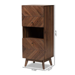 Load image into Gallery viewer, Baxton Studio Hartman Mid-Century Modern Walnut Brown Finished Wood Storage Cabinet
