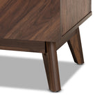 Load image into Gallery viewer, Baxton Studio Hartman Mid-Century Modern Walnut Brown Finished Wood Storage Cabinet
