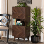 Load image into Gallery viewer, Baxton Studio Hartman Mid-Century Modern Walnut Brown Finished Wood Storage Cabinet
