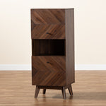 Load image into Gallery viewer, Baxton Studio Hartman Mid-Century Modern Walnut Brown Finished Wood Storage Cabinet
