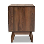 Load image into Gallery viewer, Baxton Studio Hartman Mid-Century Modern Walnut Brown Finished Wood 2-Drawer Nightstand
