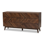 Load image into Gallery viewer, Baxton Studio Hartman Mid-Century Modern Walnut Brown Finished Wood 6-Drawer Dresser
