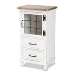 Load image into Gallery viewer, Baxton Studio Faron Classic And Traditional Farmhouse Two-Tone Distressed White And Oak Brown Finished Wood 2-Drawer Storage Cabinet
