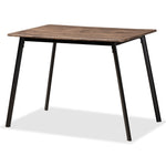 Load image into Gallery viewer, Baxton Studio Calder Mid-Century Modern Walnut Brown Finished Wood And Black Metal Dining Table
