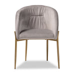 Load image into Gallery viewer, Baxton Studio Ballard Modern Luxe And Glam Grey Velvet Fabric Upholstered And Gold Finished Metal Dining Chair
