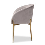 Load image into Gallery viewer, Baxton Studio Ballard Modern Luxe And Glam Grey Velvet Fabric Upholstered And Gold Finished Metal Dining Chair
