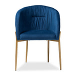 Load image into Gallery viewer, Baxton Studio Ballard Modern Luxe And Glam Navy Blue Velvet Fabric Upholstered And Gold Finished Metal Dining Chair
