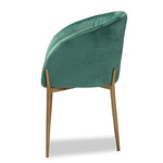 Load image into Gallery viewer, Baxton Studio Ballard Modern Luxe And Glam Green Velvet Fabric Upholstered And Gold Finished Metal Dining Chair
