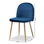 Load image into Gallery viewer, Baxton Studio Fantine Modern Luxe And Glam Navy Blue Velvet Fabric Upholstered And Gold Finished Metal 2-Piece Dining Chair Set
