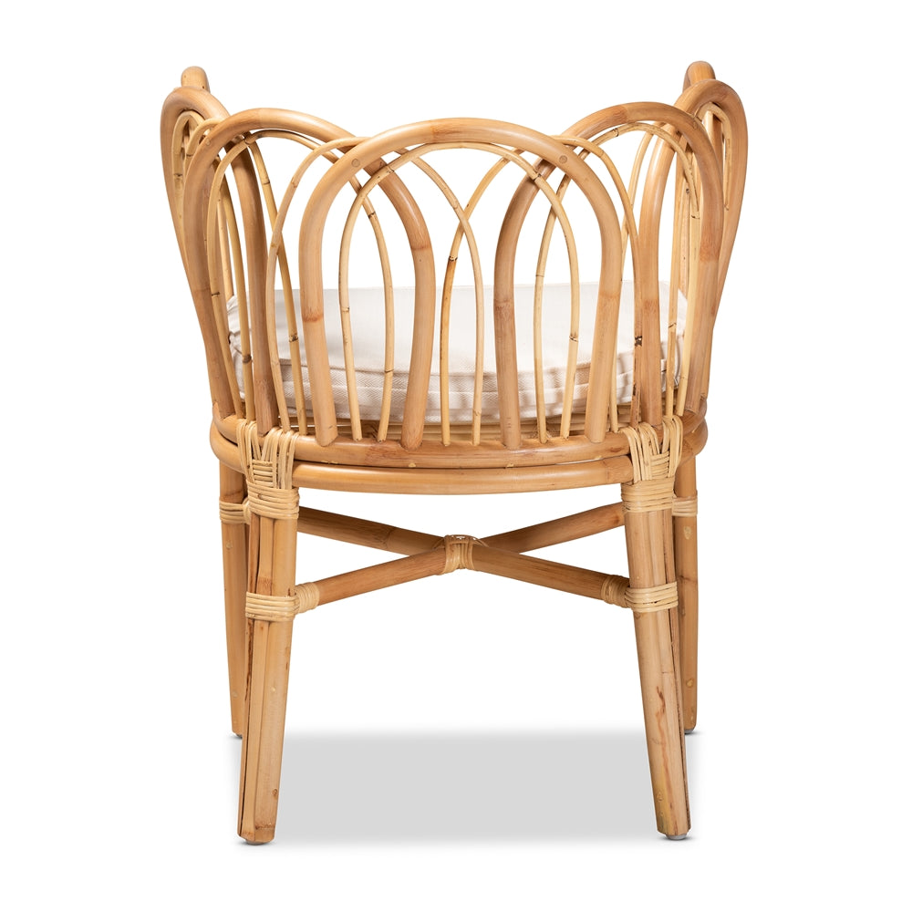 Baxton Studio Melody Modern And Contemporary Natural Finished Rattan Dining Chair