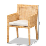 Load image into Gallery viewer, Baxton Studio Karis Modern And Contemporary Natural Finished Wood And Rattan Dining Chair
