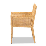 Load image into Gallery viewer, Baxton Studio Karis Modern And Contemporary Natural Finished Wood And Rattan Dining Chair
