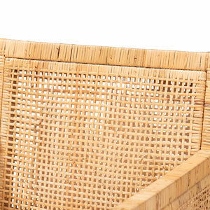 Baxton Studio Karis Modern And Contemporary Natural Finished Wood And Rattan Dining Chair