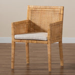 Load image into Gallery viewer, Baxton Studio Karis Modern And Contemporary Natural Finished Wood And Rattan Dining Chair
