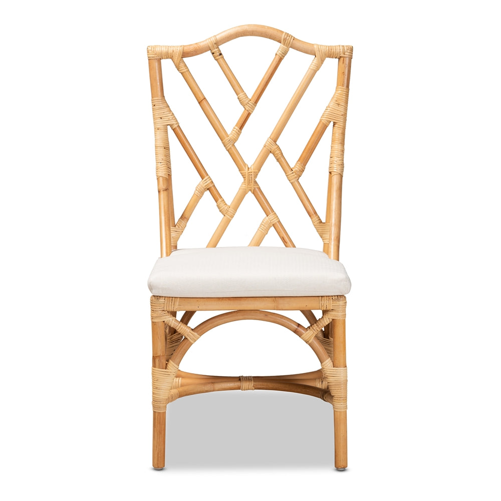 Baxton Studio Sonia Modern And Contemporary Natural Finished Rattan Dining Chair